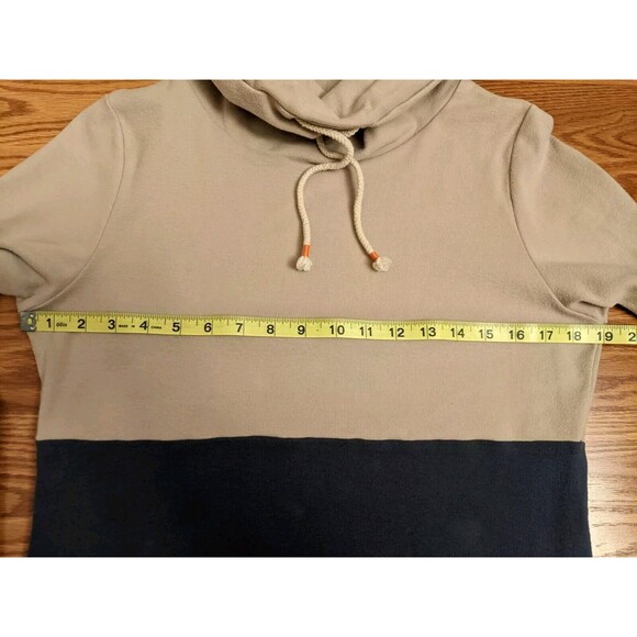 Ampersand Avenue Size M Colorblock Modern Twee Cowl Neck Sweatshirt Thumb Holes - Picture 3 of 9